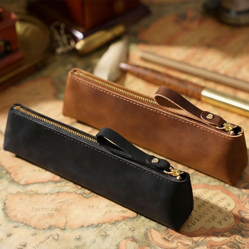 2sets leather pencil - bag, hoder