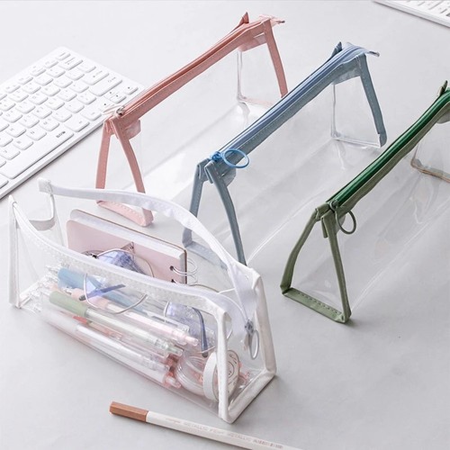 Clear plastic pencil case - clear,