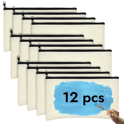 Pencil pouch pack - 12, blank