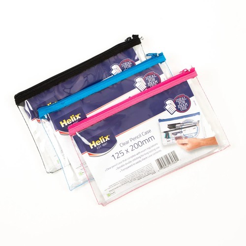 Clear exam pencil case - pencil, by