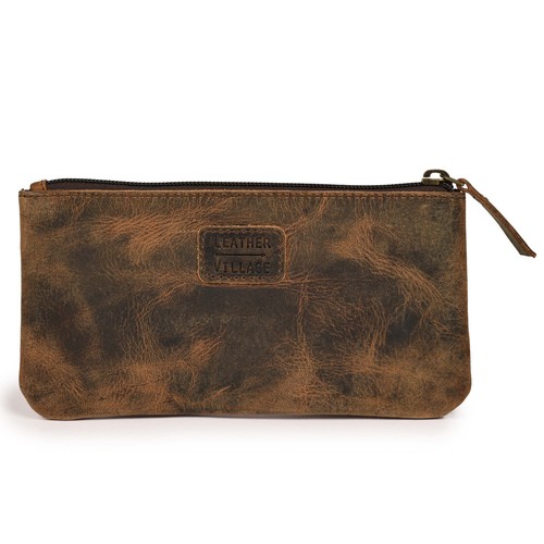 Leather pencil pouch - pencil, pen