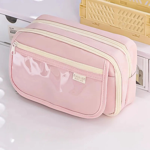 Pink pencil case zipped - pencil, 3