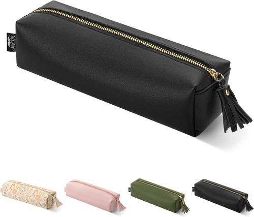 Leather pencil case - pencil, case,