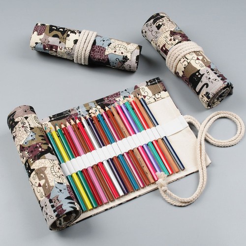 Cat canvas roll pencil - cat,