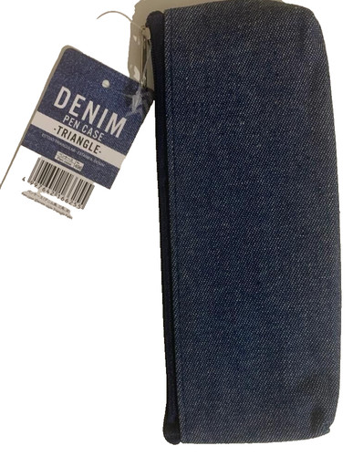Denim pencil case - pencil, school