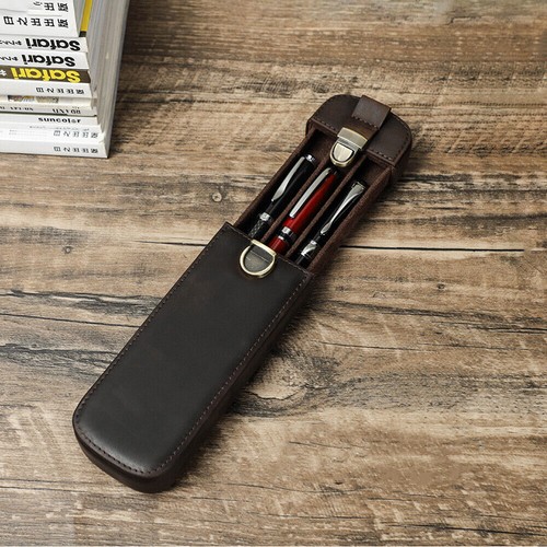 Horsehide leather pen case - horsehide,