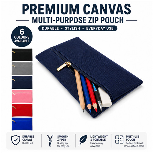 Plain canvas pencil - canvas, case