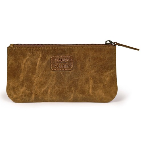 Leather pencil pouch pen - pouch,