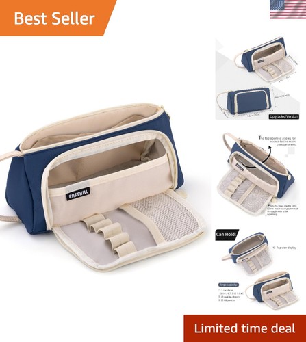 Large capacity navy - capacity, pencil